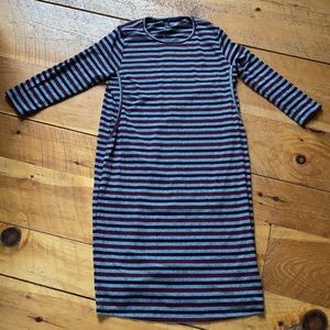 Striped maternity dress